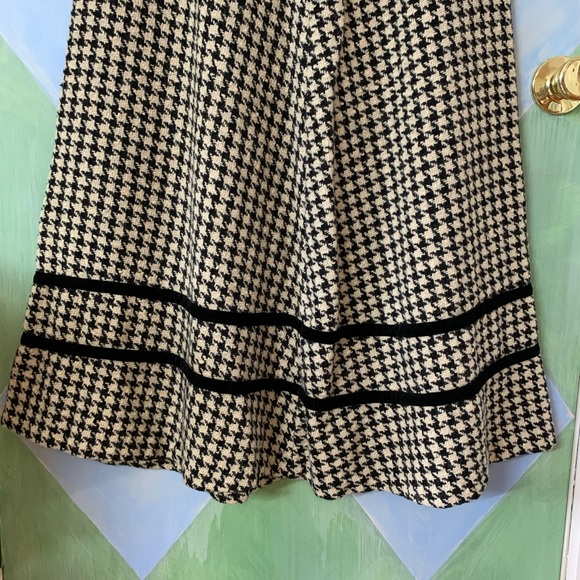 60s vintage B&W houndstooth full maxi poodle skirt - Picture 7 of 10